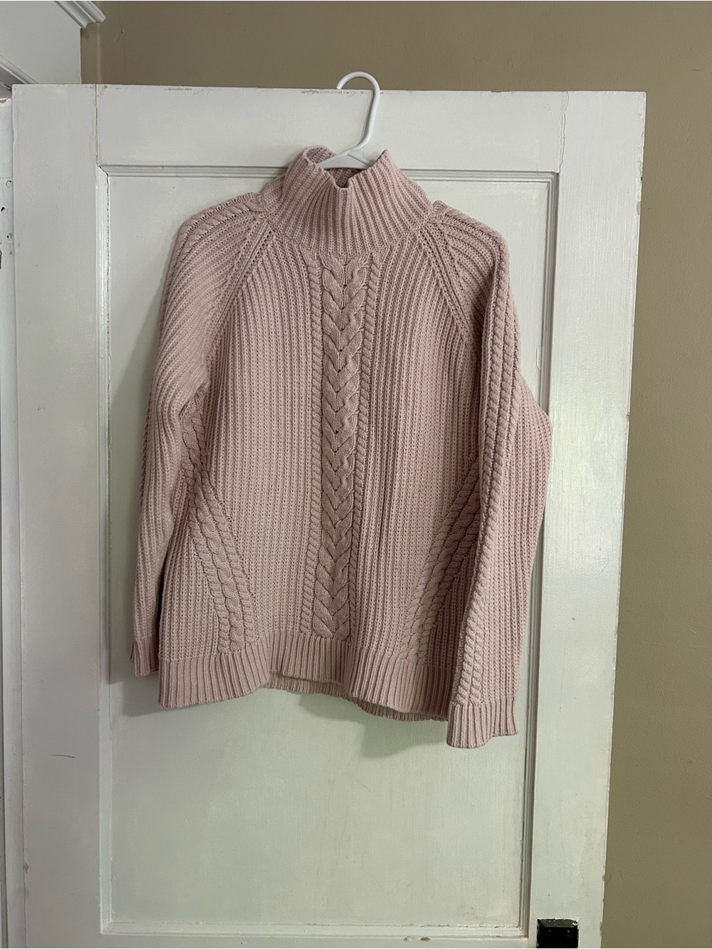 lululemon athletica Blush Pink Cable Turtleneck Sweater